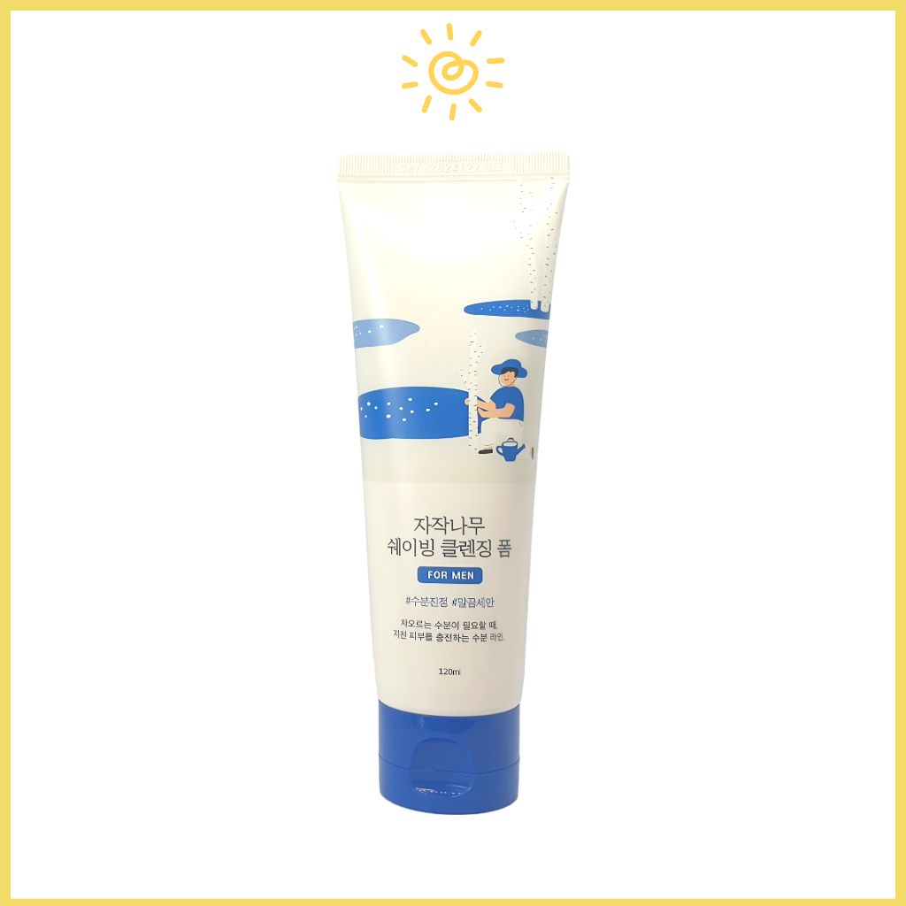ROUND LAB For Man Espuma De Limpeza De Barbear Hidratante De Bétula 120ml (Validade : 2027.12)