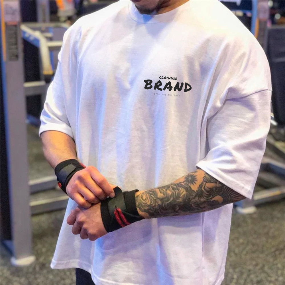 Camisa Camiseta Básica Oversized Grande Musculação Fit 100% Algodão Casual Treino Academia Brand