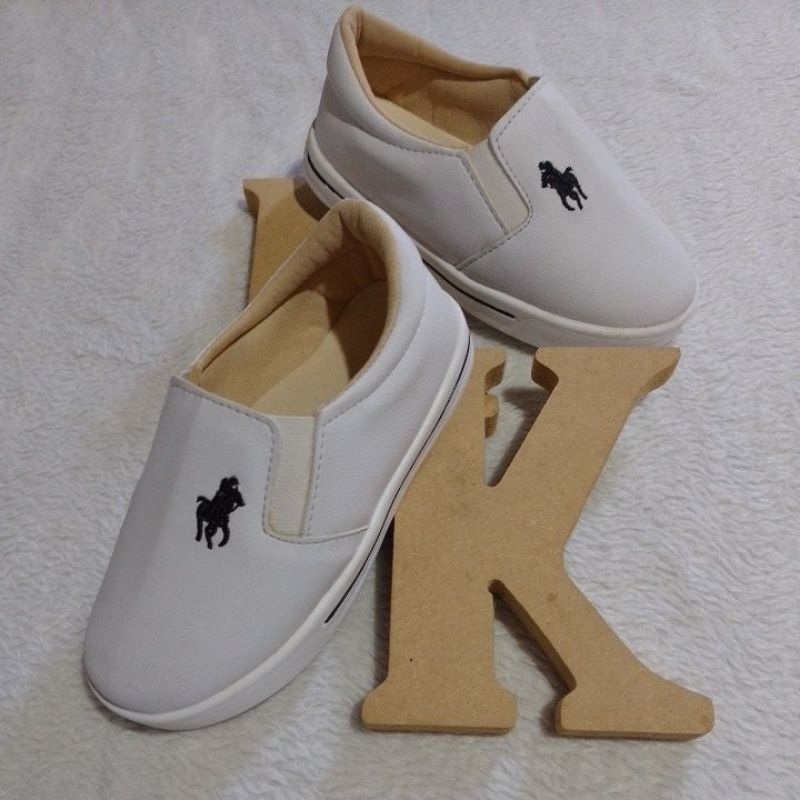 Tênis infantil menino Slip classic branco.