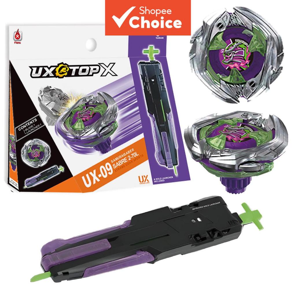 X UX-09 Samurai Sabre 2-70L Com Conjunto De Lançador De Espada Xtreme Battling Gyro Top Toy Para Crianças Amigos Present