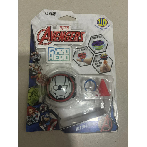 Brinquedo Gyro Hero Vingadores Homem-formiga Pião Dtc Marvel Preto