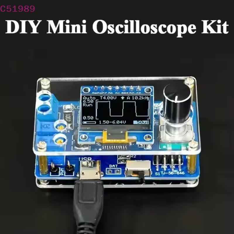 [kaan] Mini Kit De Osciloscópio Digital DIY STC8K8A MCU 0.96 Polegadas Tela OLED Ferramenta De Medição Versátil Para Mon