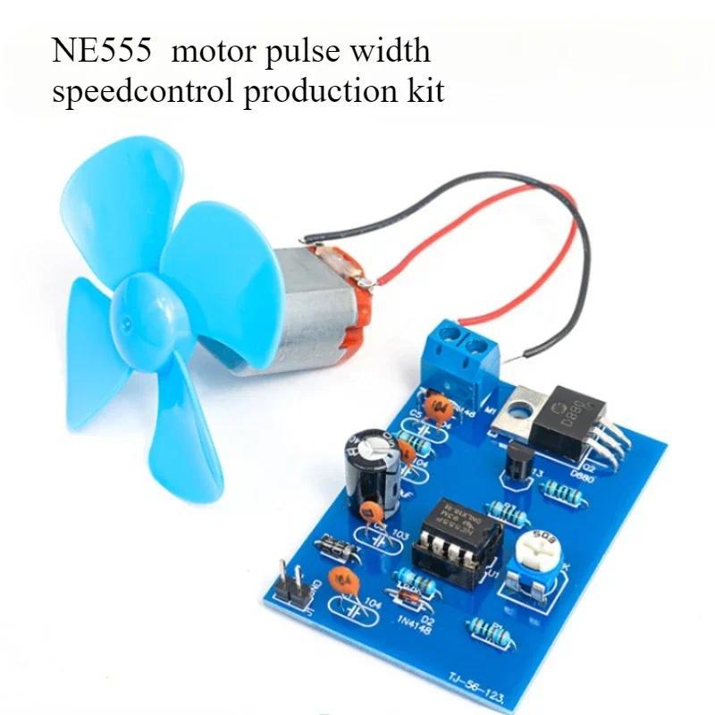 NE555 Kit DIY De Controlador De Velocidade De Largura De Pulso De Ventilador Para Treinamento Eletrônico , Prática De So