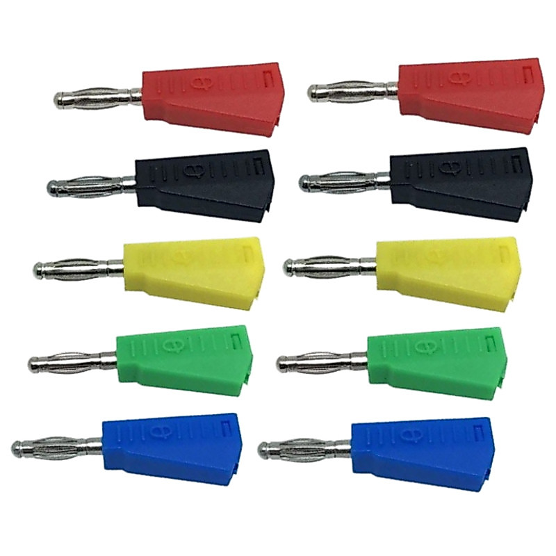 10 Pcs 4 Mm Banana Plug Cobre Niquelado Solda Conector Elétrico Ferramentas DIY