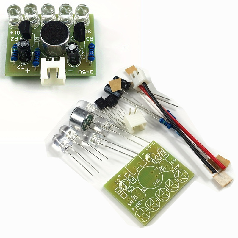 3V-5.5V Lâmpada De Controle Ativado Por Voz LED Módulo Luz Melodia DIY Eletrônico Engraçado Kit Produção Suíte Aprendiza