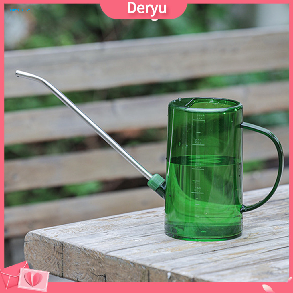 Arc-shaped Handle Watering Garden with Stainless Steel Spout 1.5l Long Translucent Handheld Sprayer for Indoor Outdoor P