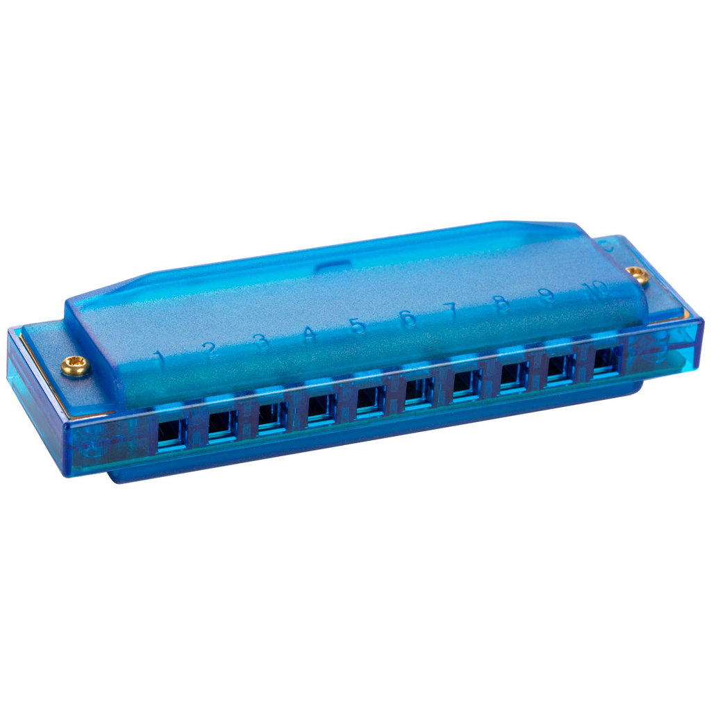 GAITA HARMONICA HOHNER TRANSLUCENT HARP AZUL