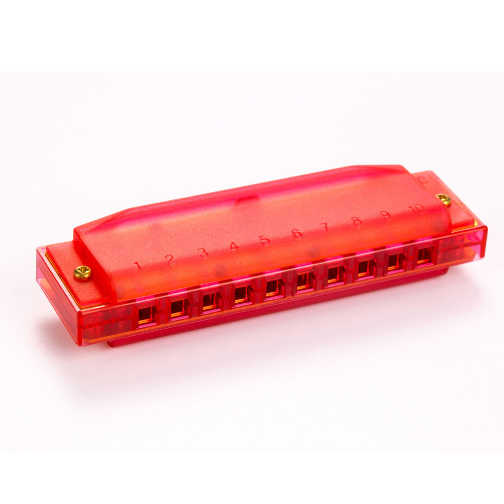 GAITA HARMONICA HOHNER TRANSLUCENT HARP VERMELHA