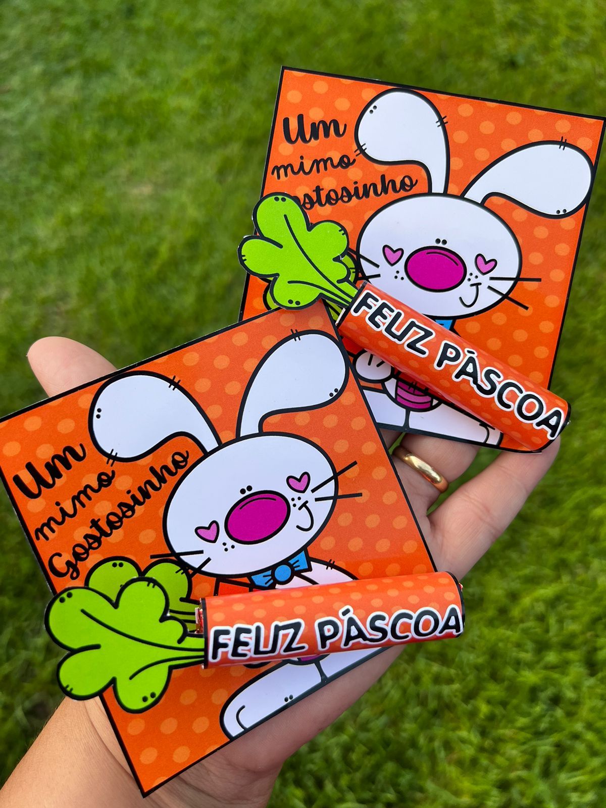 Lembrancinha de páscoa para BATOM ou BIS - Tema COELHO