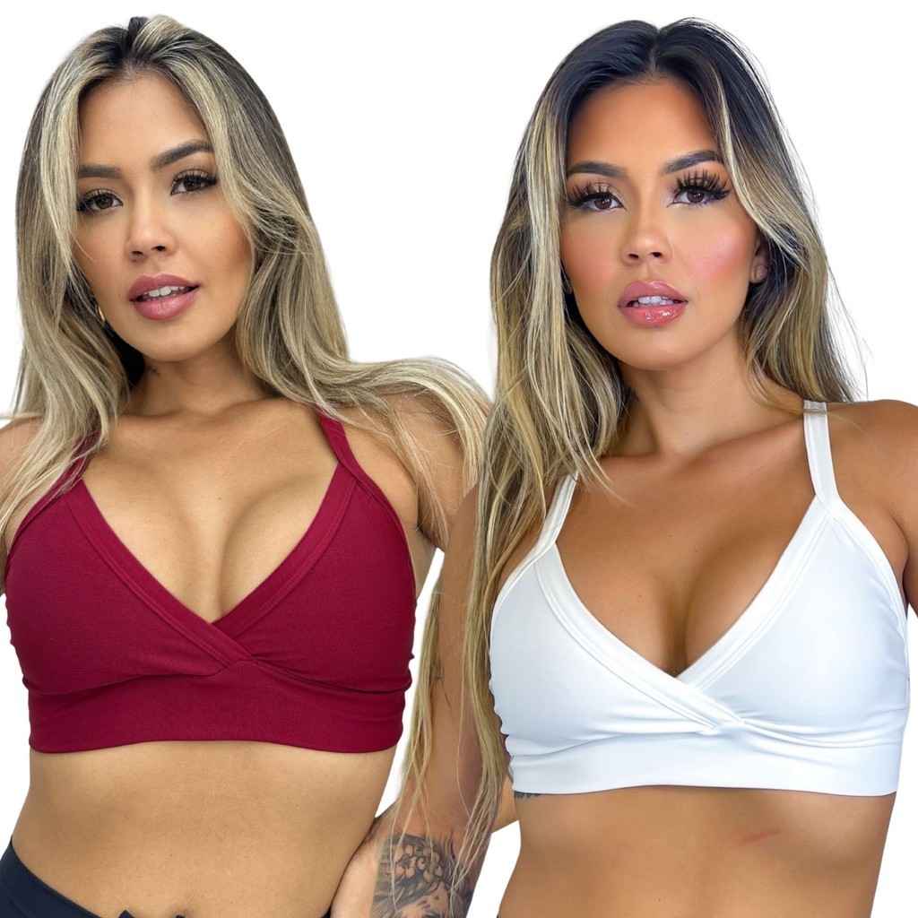 Kit 2 Tops Fitness de Academia Simples Treino dia a dia
