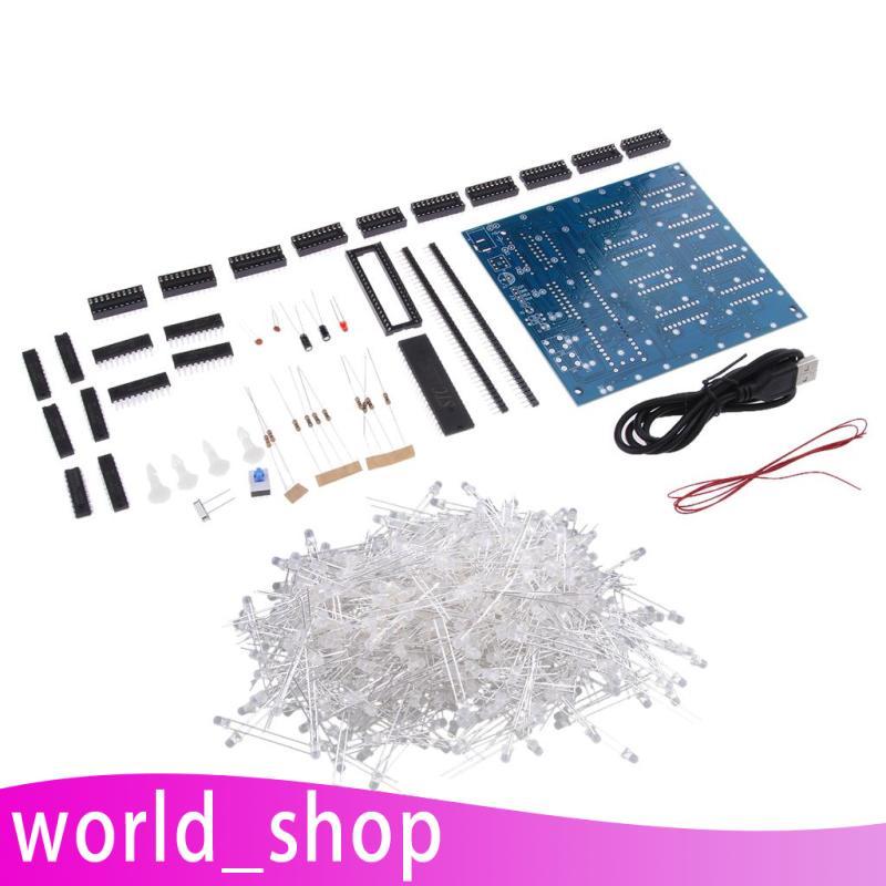 [World_shop] 3D8 8x8x8 LED Cubo 3D Light Square Conjunto De Kit Eletrônico DIY Para