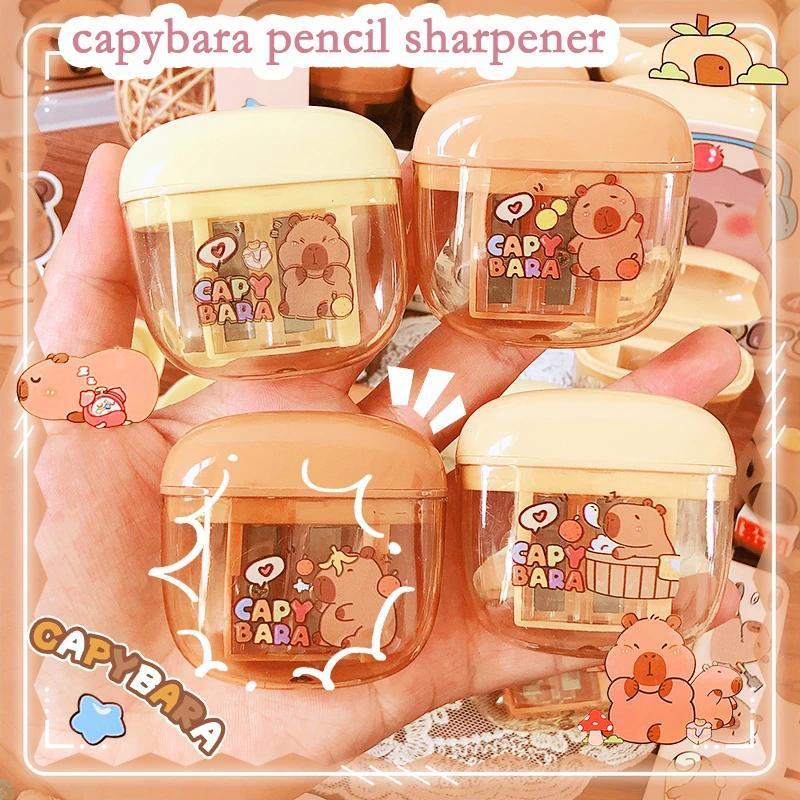 Aleatório 1pc Estética kawaii capybara Papelaria Criativo Material De Escritório Sala De Aula Escolar Apontador De Lápis