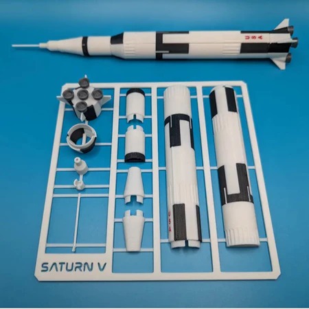 Kit Montável de Saturn V - Miniatura Decoração Coleção Estantes Prateleiras