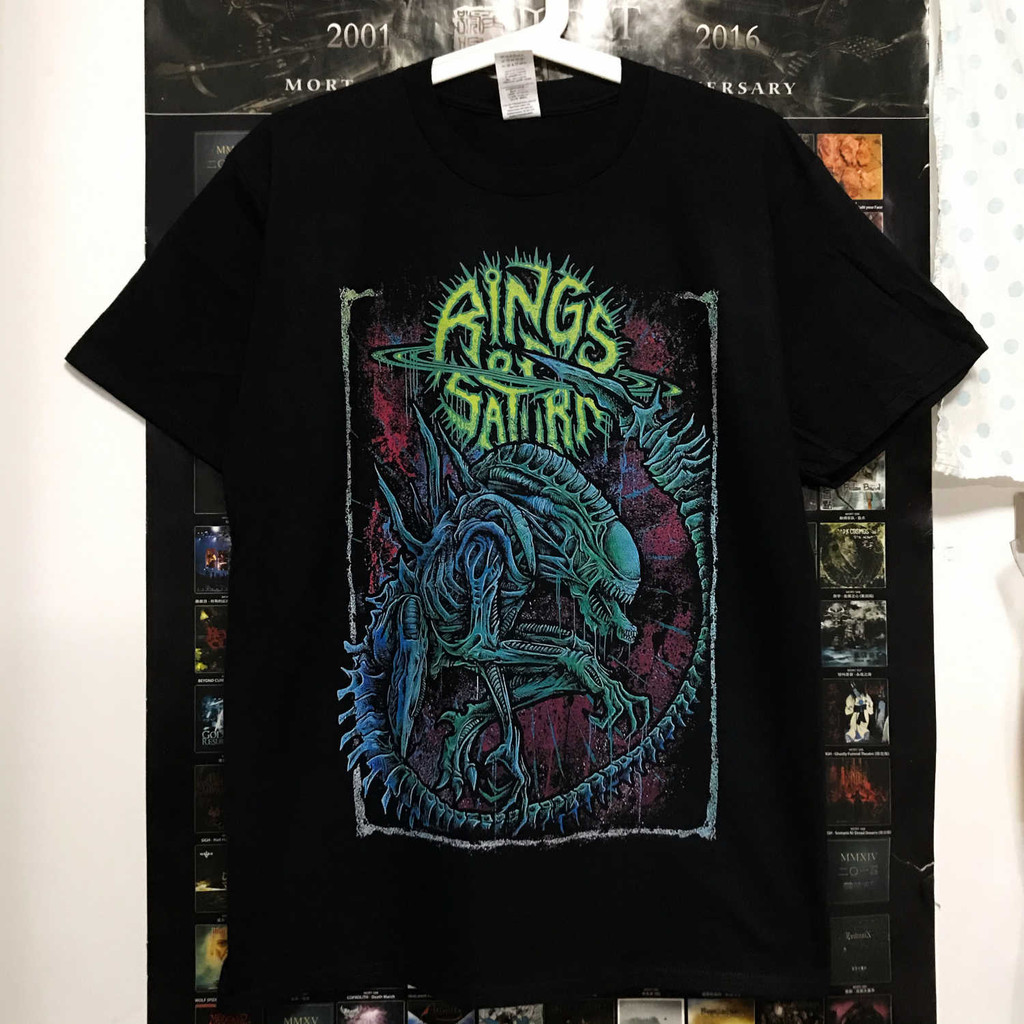 Music.Soul Camiseta Unissex Rings of Saturn Deathcore Cósmico Alienígena Única 100%
