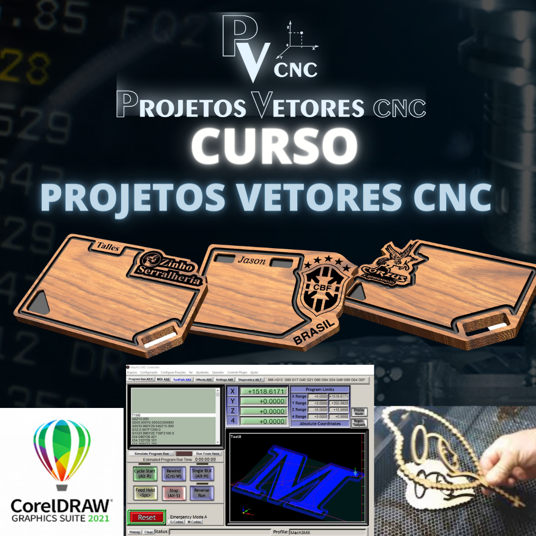 CURSO PROJETOS/VETORES CNC