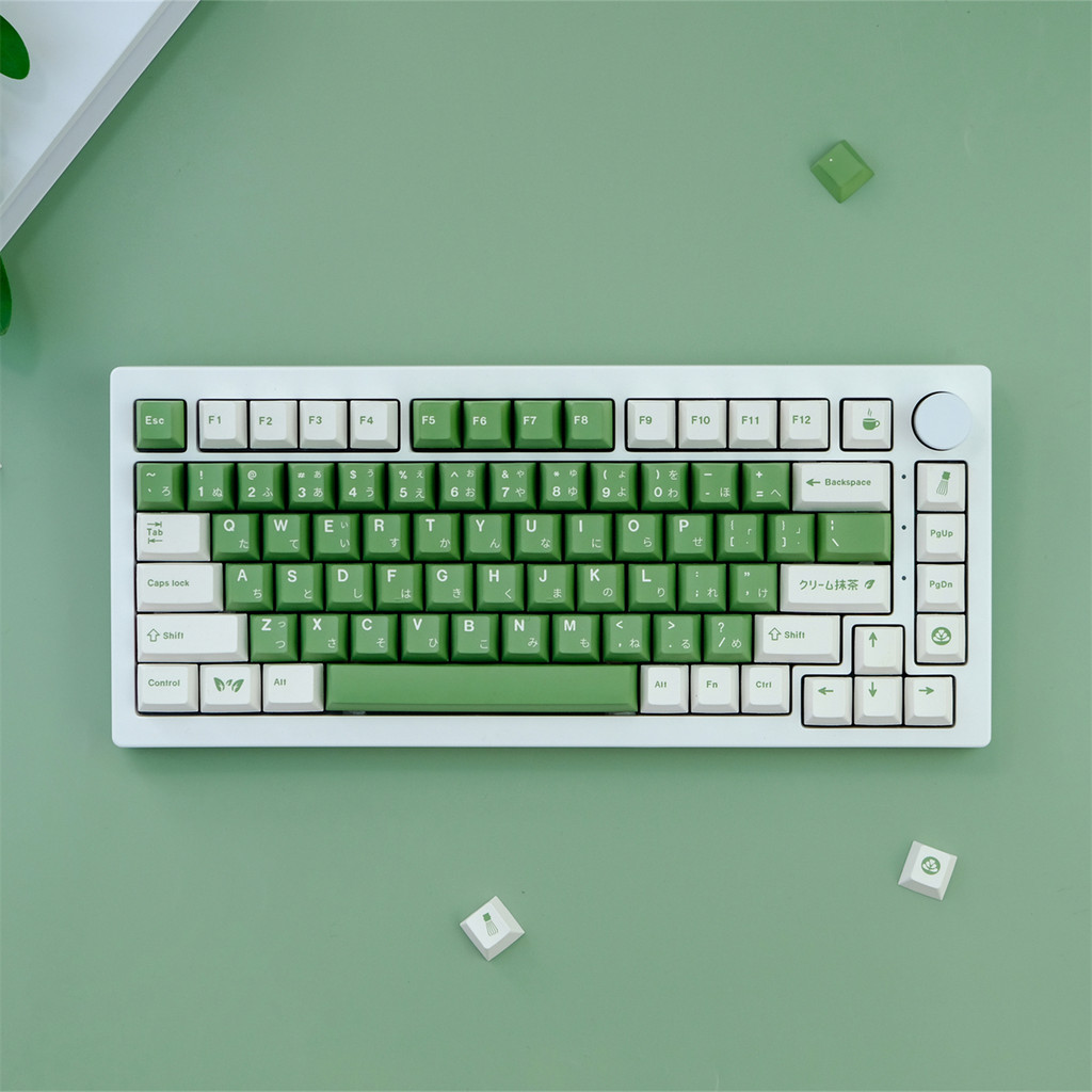 GMK Matcha Cake Keycap PBT Original Fábrica Teclado Mecânico Altamente Sublimado Adequado para Personalização
