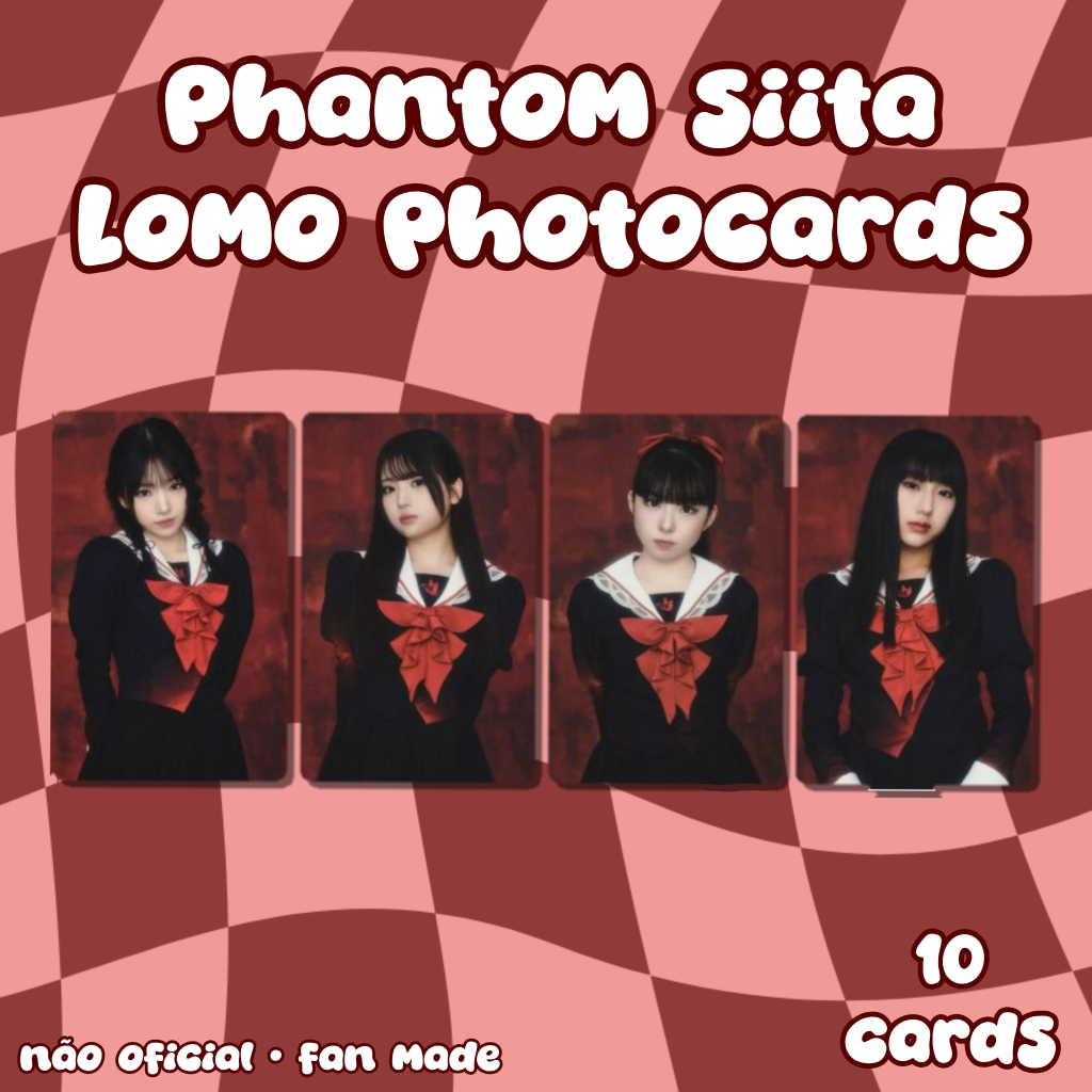 Kit 10 Lomo Photocards Phantom Siita | Cards Fanmade + Sleeves | Não Oficial
