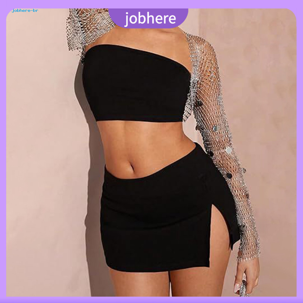 Lightweight Fishnet Cover-up Shrug Women’s Sequin Rhinestone Mesh Bolero Long Sleeve Glitter Open Front Crop Top Spark