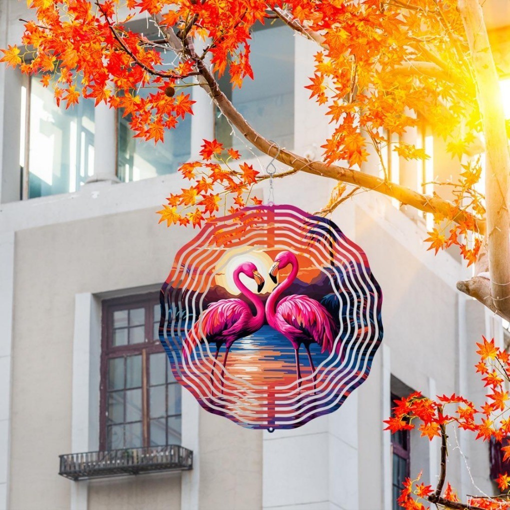 Kinetic Flamingo Wind Spinner-Decoração Externa/Interna , Perfeita Para Feriados-Ação De Graças ,