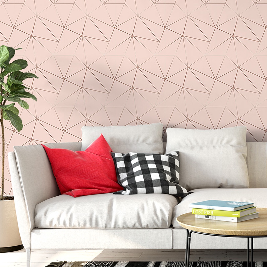Papel de Parede Adesivo Zara Rose Gold Quarto e Sala Adesivo Lavável- Pro Decor