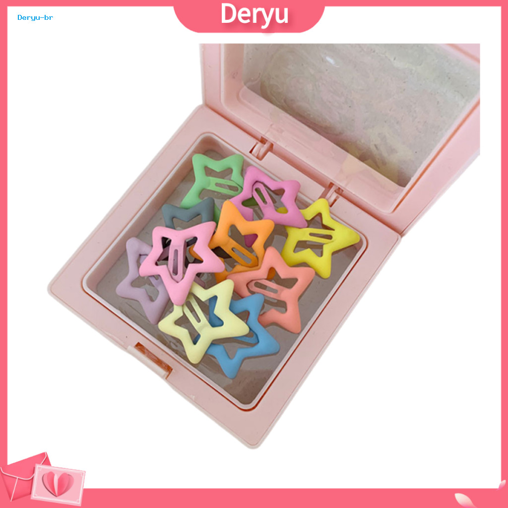 Colorful Hair Clips 10pcs Girls Hairpins Set Macaron Colors Star Heart Bone Shape No Sharp Edges Secure Hold Cute with S