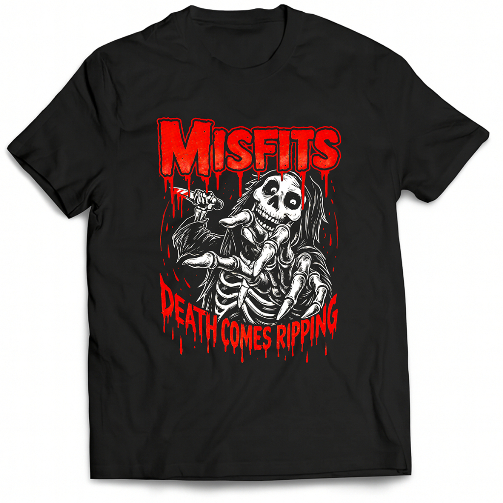 Camiseta Misfits Death Comes 100% Algodão Unissex