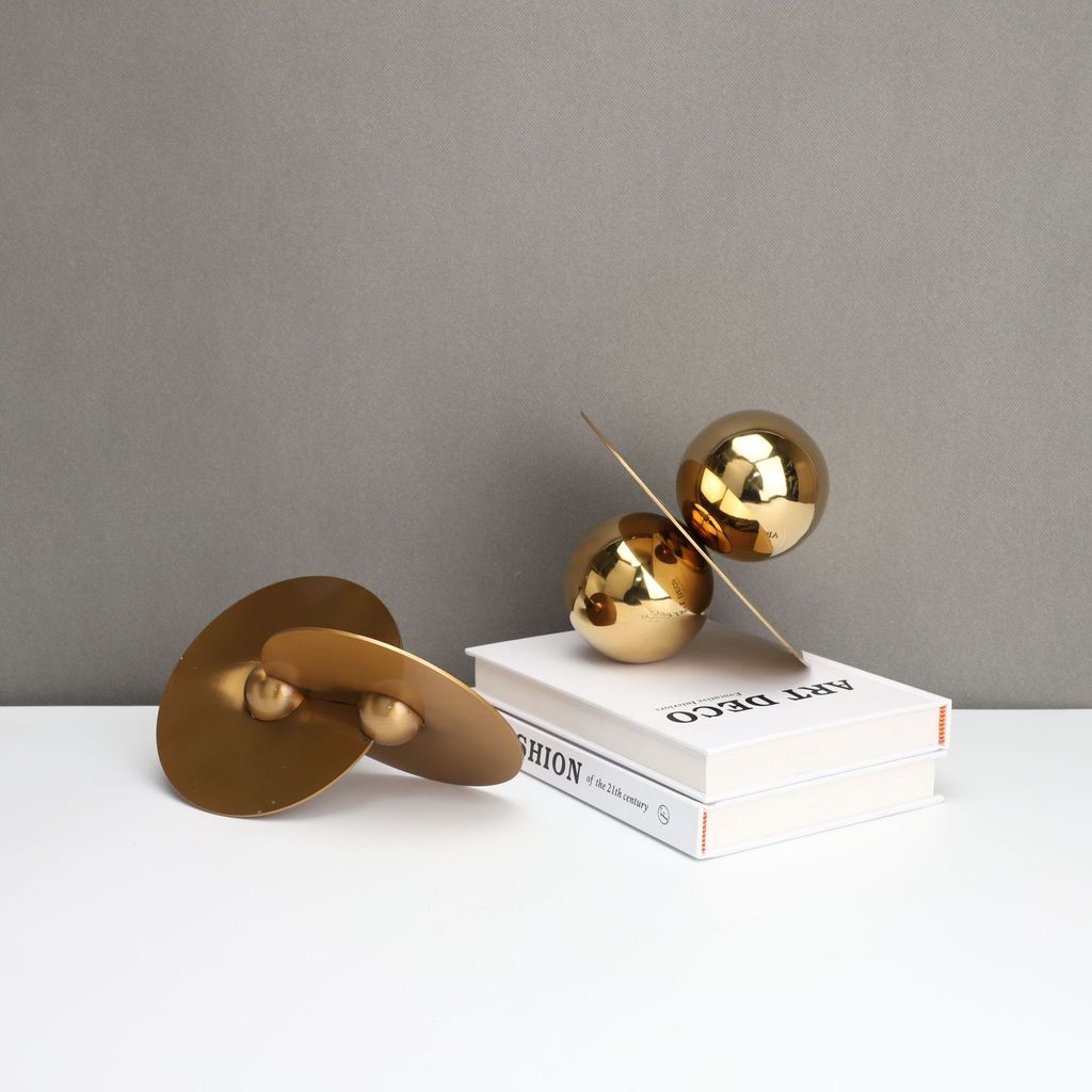LTLK New Chinese Style gold Metal UFO Model House Sales Office Bedroom Study Living Room Dining Room TV Cabinet Decorati