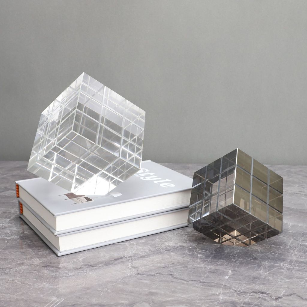 Z9UK New Chinese-style beveled crystal decorative pieces for model rooms, bedroom, living room, dining study, TV c