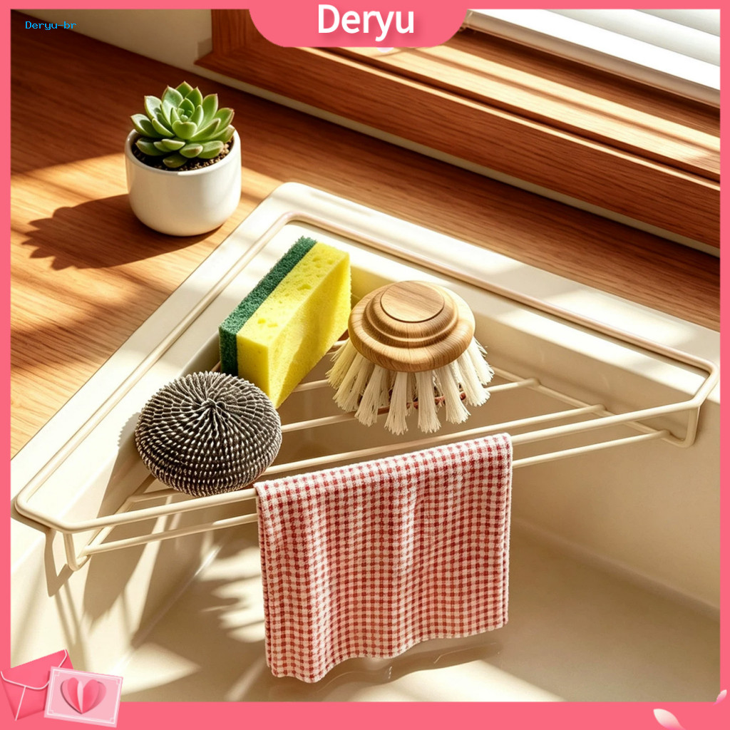 Kitchen Sink Draining Rack Quick Drying Fruit and Herb Tray Corner Dish Triangular Space-saving Iron Drainer Holder for