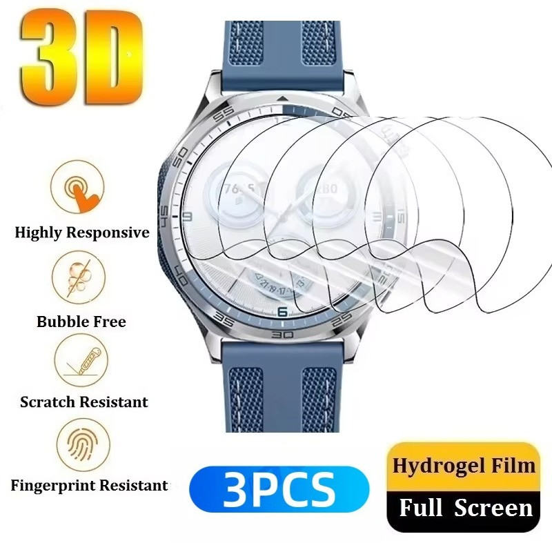 1-3 Unidades De Filme De Hidrogel Macio De Cobertura Completa Para Honor Watch 6 Pro Plus Transparente Anti Arranhões 6P