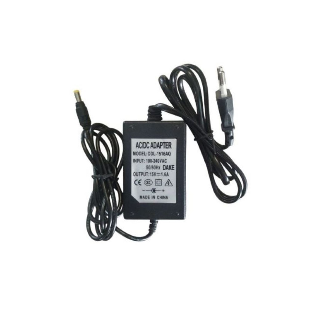 Fonte 15v 1.6a Bivolt 110/220v- Preta 5 Amperes - Plug P4