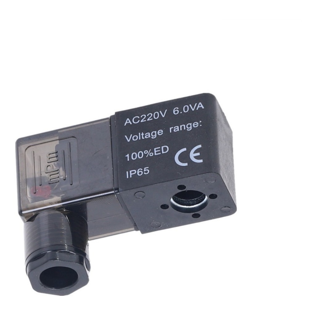 Bobina Solenoide 9mm 220v Com Plug Para Válvula Pneumática e Equipamentos Industriais