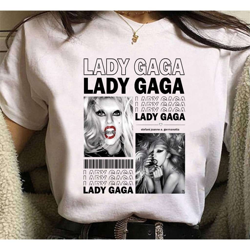 Camiseta Premium Algodão  Camiseta Lady Gaga blusa elegante