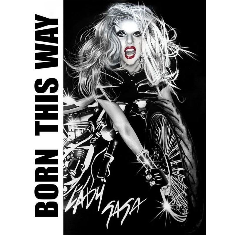 Quadro Lady Gaga Placa Decorativa MDF tamanho A4 28x20 Envio Imediato