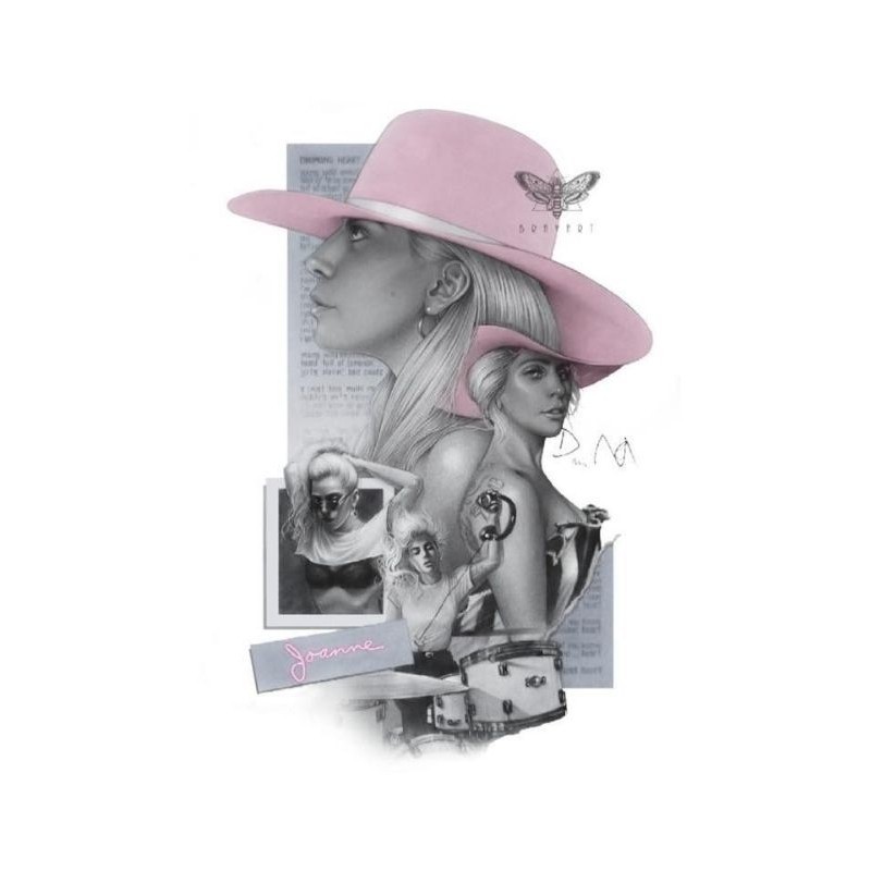 Quadro Lady Gaga Placa Decorativa MDF tamanho A4 28x20 Envio Imediato
