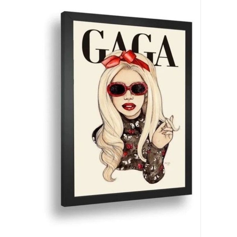 Quadro Lady Gaga Placa Decorativa MDF