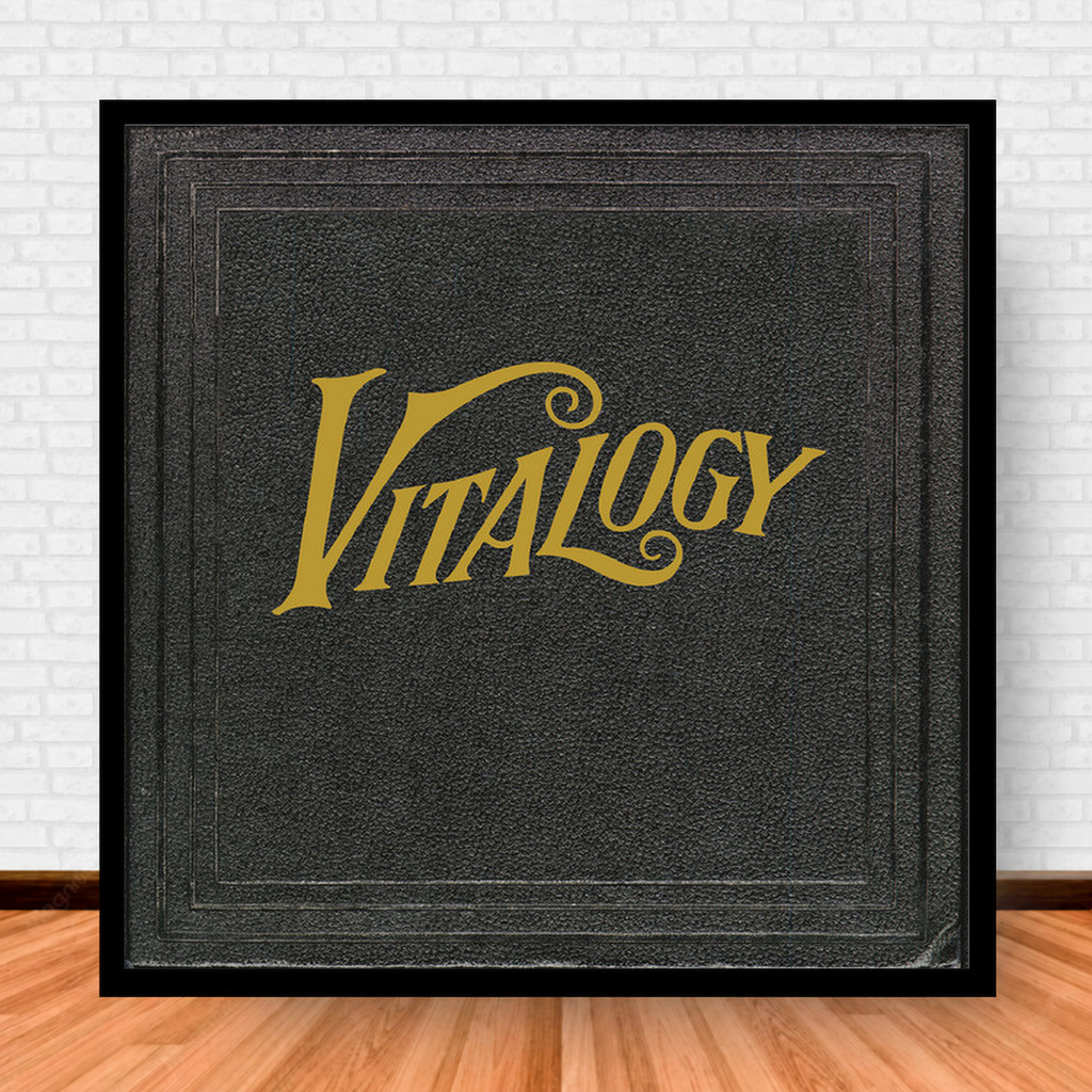 Quadro Decorativo Placa Música Álbuns Pearl Jam Rock com Moldura