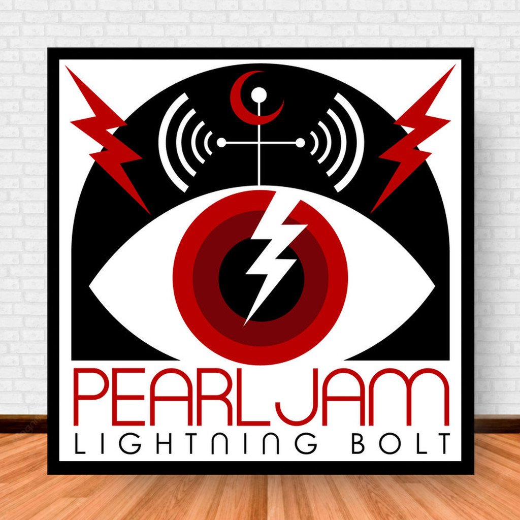 Quadro Decorativo Placa Música Álbuns Pearl Jam Rock com Moldura