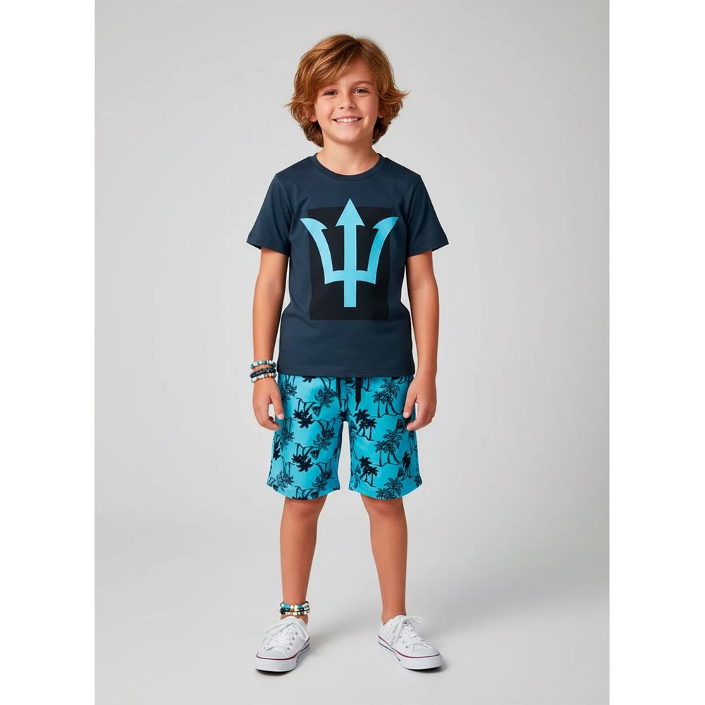 Conjunto Infantil Masculino Square Tridente Chumbo 0506 - Boys Brigade