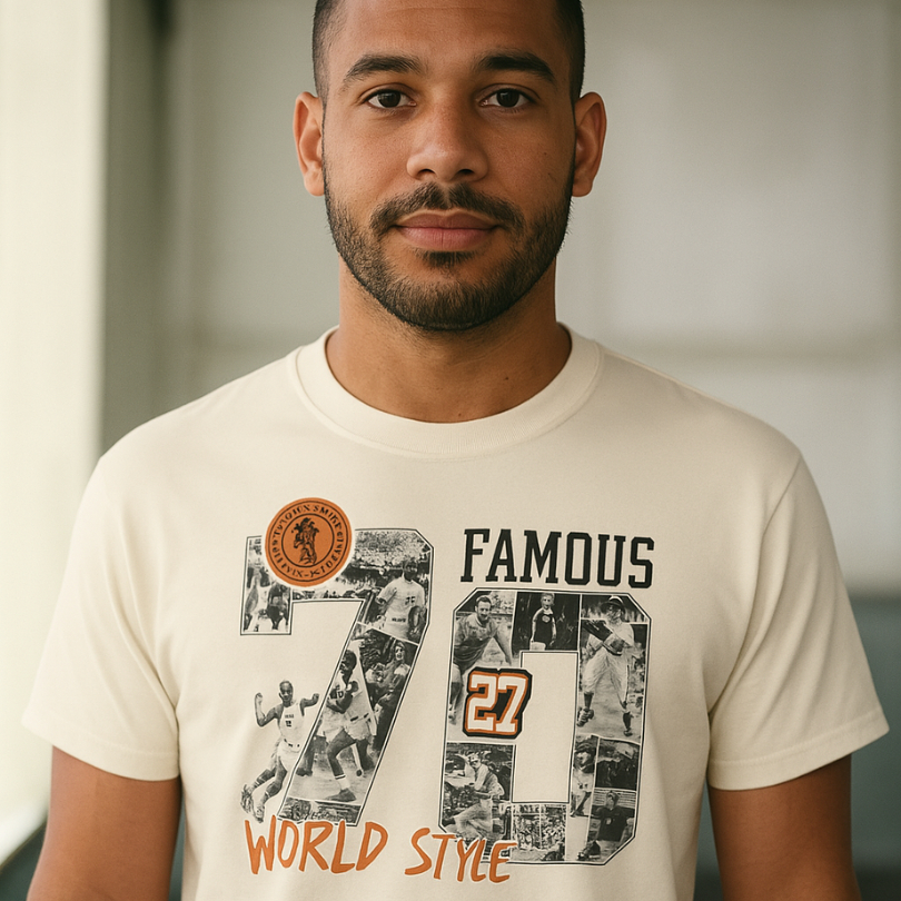 Tshirt Masculina Famous 70 Estilo Retrô Streetwear