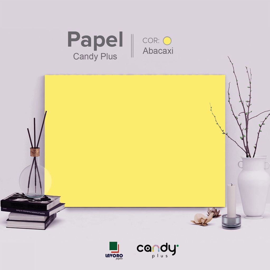 Papel Candy Plus 180g 30,5x30,5 - Abacaxi (Macedônia) - 30 Folhas
