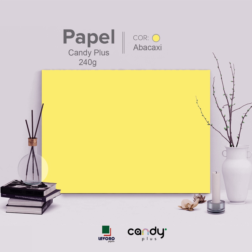 Papel Candy Plus - Abacaxi (Macedônia) - 240g 30,5x30,5 - 30 Folhas