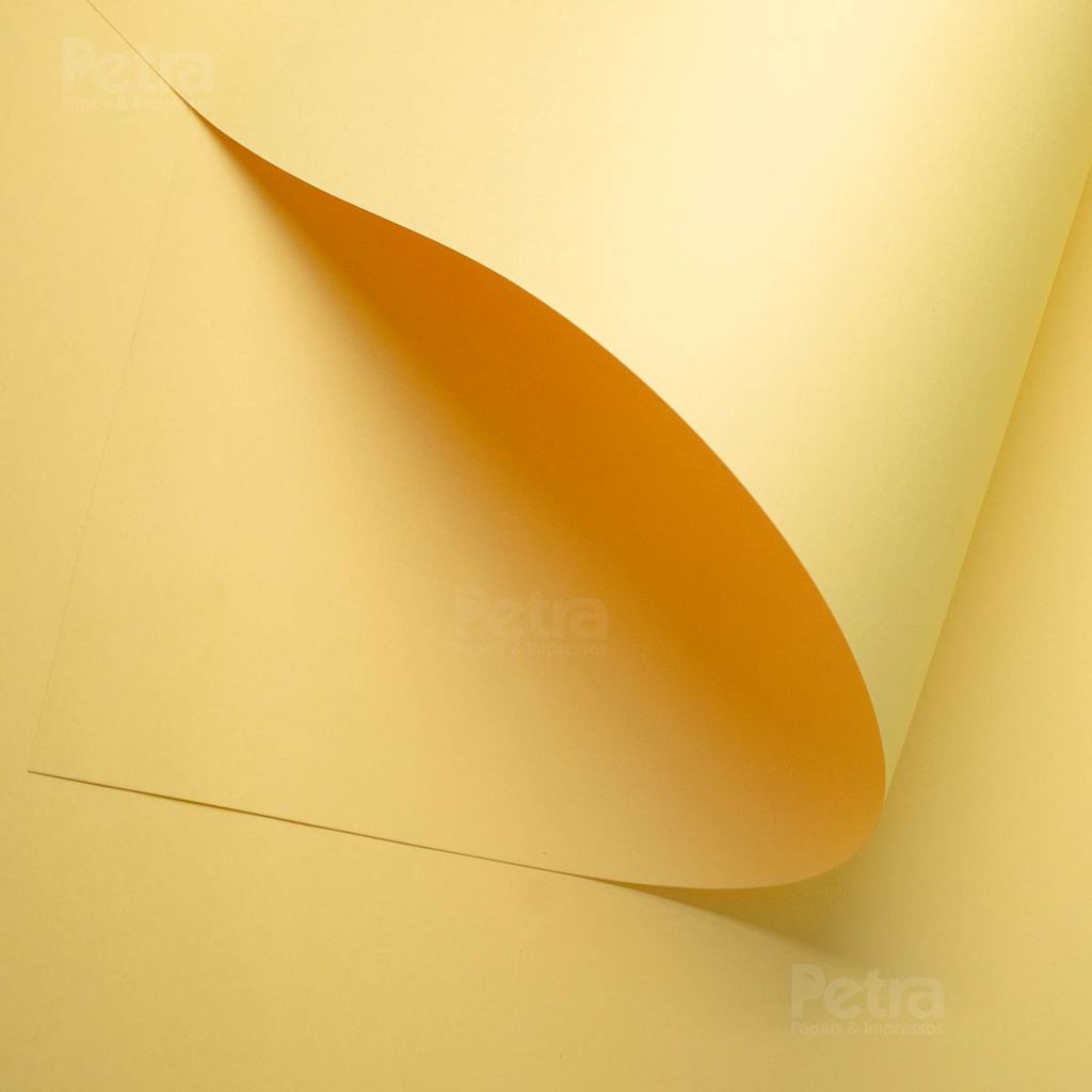 Papel Color Plus Macedônia - Amarelo - Abacaxi  - 66x96cm 180g/m² 10 Folhas