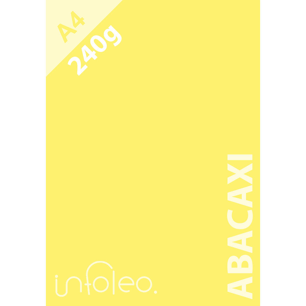 Papel Color Plus A4 240g Abacaxi Candy Macedônia Amarelo Claro