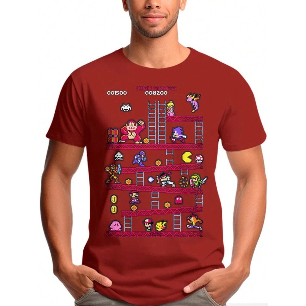 Camiseta  Kong High quality Série Games Jogos Blusa Camisa Unissex 100% Algodão Lançamento Envio Rápido