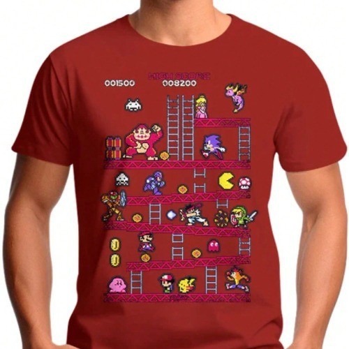 Camiseta Plataforma Kong High quality  Série Games Jogos