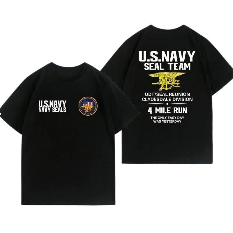 American Navy Seals Themed T-shirt for Military Enthusiasts Style High-quality Men's Clothing Women 2026 Summer T Shirt