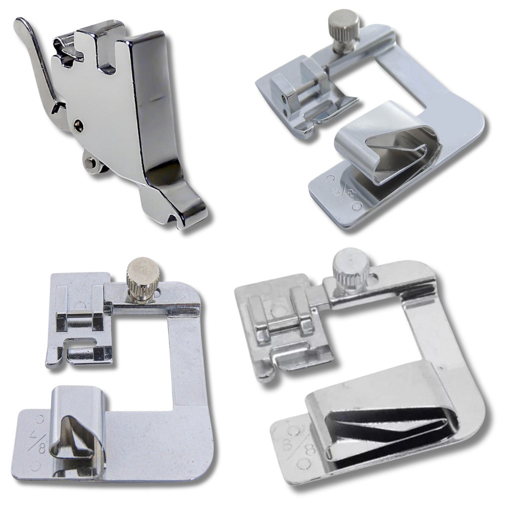 Kit 3 Calcador De Bainha barra 10mm 6290-4, 19mm 6290-6 e 25mm 6290-8 Mais Haste Troca Fácil CY-7300H