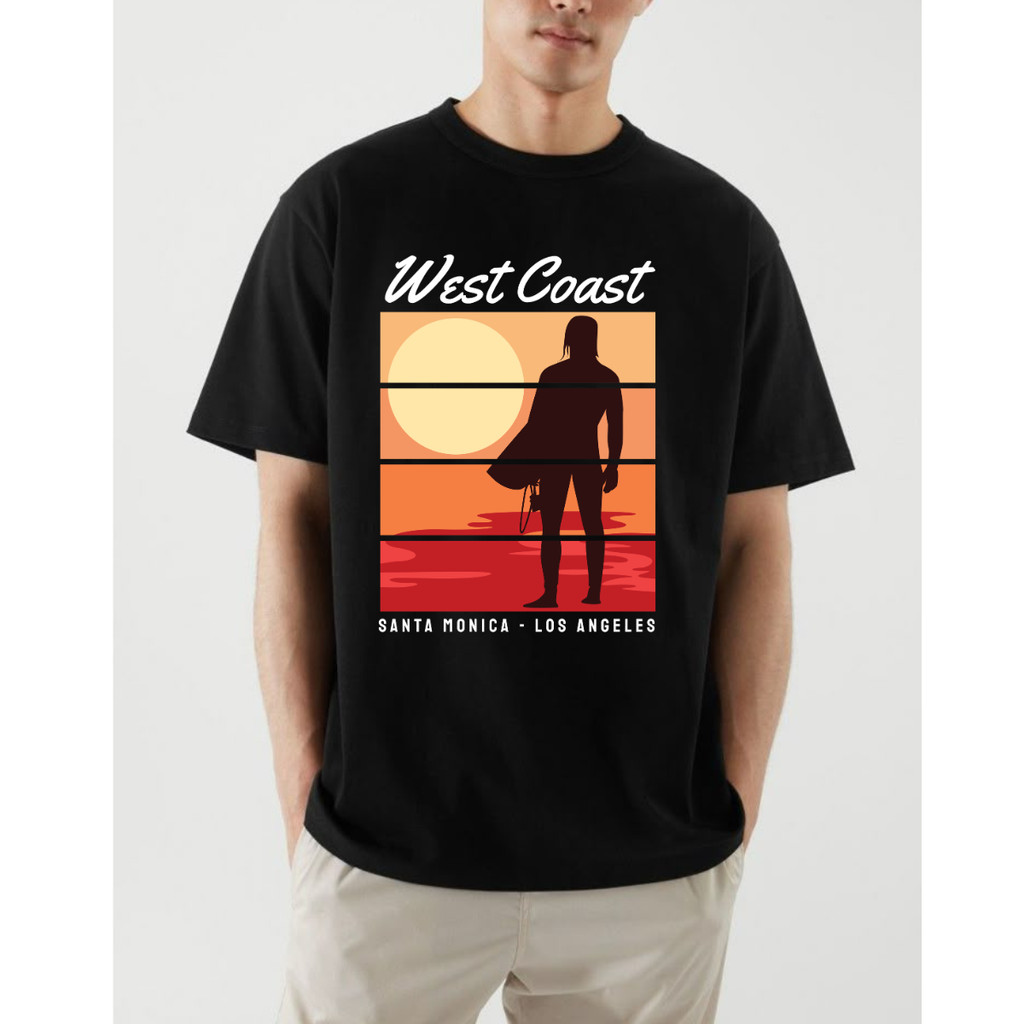 Camiseta Camisa Surf West Coast Califórnia Sunset