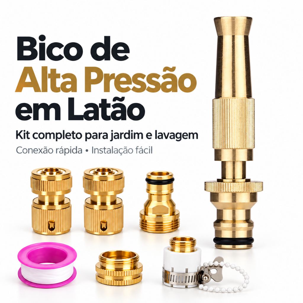 High Pressure Water Spray Gun with Copper Tip Hose Brass Nozzle,bico esguicho